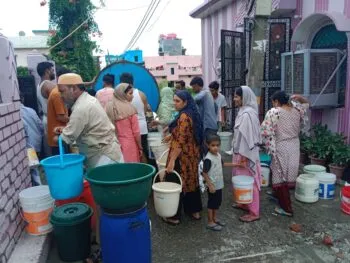 हल्द्वानी: फिर हांफ गया चौधरी कॉलोनी का नलकूप