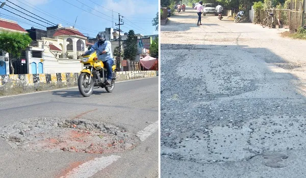 मुरादाबाद: काश! गड्ढों पर पड़ जाए मुख्यमंत्री की नजर