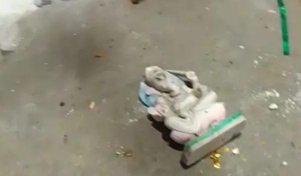 बिजनौर: भगवान गणेश की मूर्ति खंडित करने पर तनाव, हंगामा