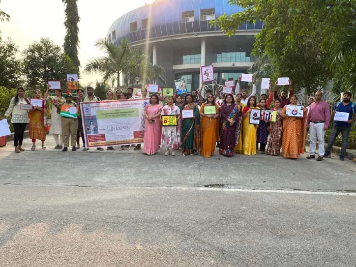 लखनऊ : बाबा साहेब भीमराव अंबेडकर केन्द्रीय विश्वविद्यालय में आयोजित हुआ वॉकथॉन