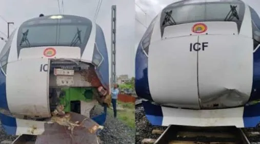 वंदे भारत ट्रेन लगातार दूसरे दिन भी जानवर से टकराई, हादसों पर आया रेल मंत्री का बयान