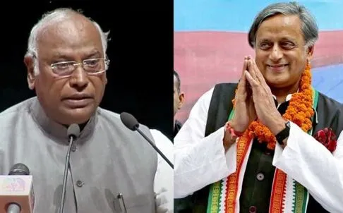 कांग्रेस अध्यक्ष पद के चुनाव में खड़गे और थरूर आमने-सामने, केएन त्रिपाठी का नामांकन रद्द