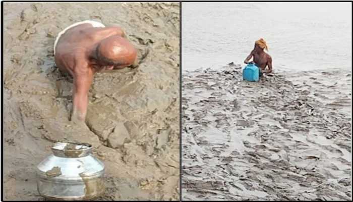 हमीरपुर: मौदहा में केन नदी के दलदल में फंसे दो लोगों को ग्रामीणों ने बचाया