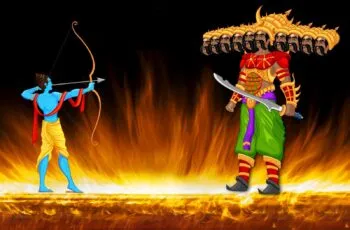 खटीमा: रामलीला मंचन के बाद रावण, मेघनाथ का पुतला दहन किया