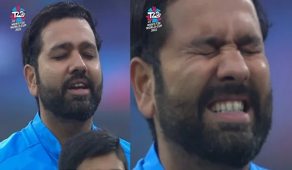 T20 WC 2022 : राष्ट्रगान गाते हुए भावुक हुए रोहित शर्मा, आंखें बंद कर खुद को रोका…देखें वीडियो