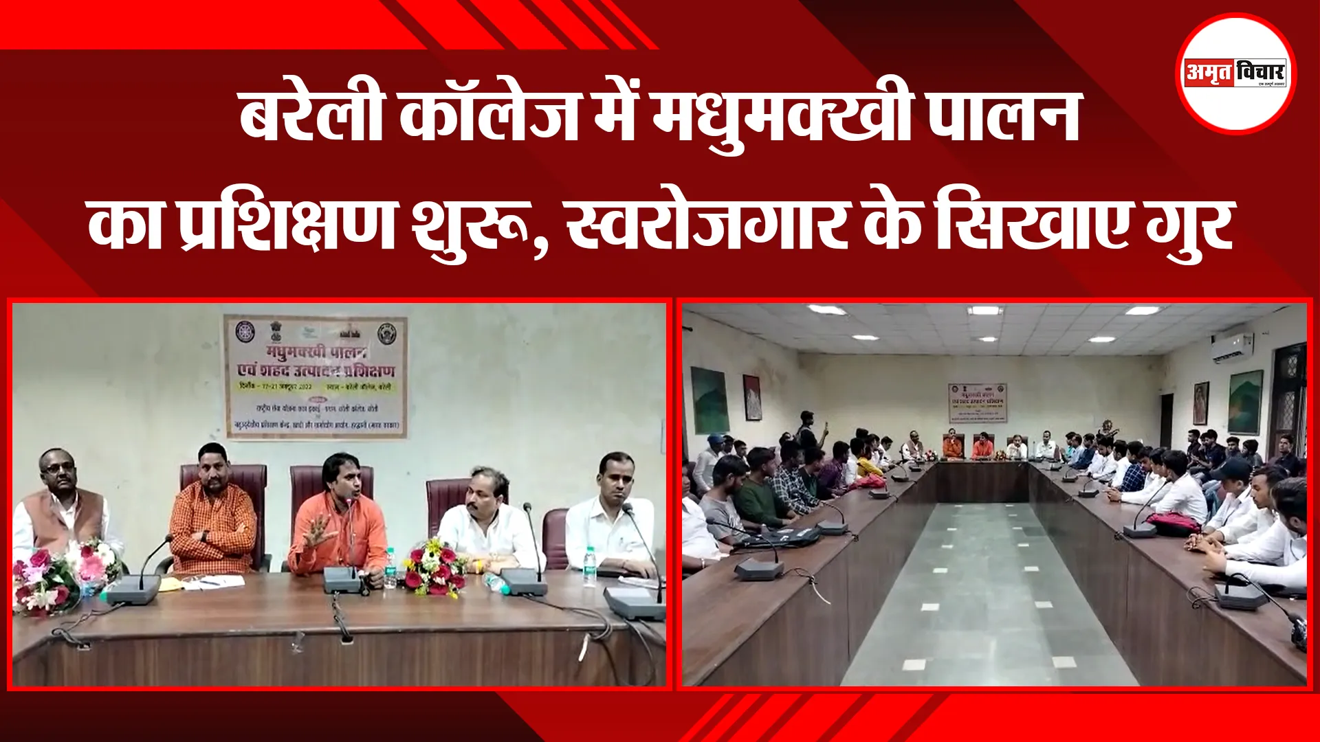 बरेली कॉलेज में मधुमक्खी पालन का प्रशिक्षण शुरू, स्वरोजगार के सिखाए गुर