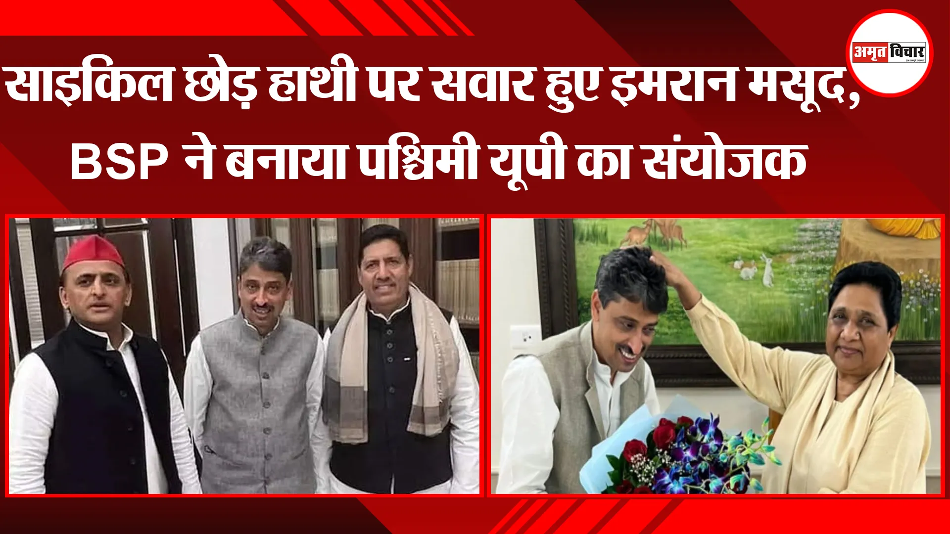 लखनऊ: साइकिल छोड़ हाथी पर सवार हुए इमरान मसूद, BSP ने बनाया पश्चिमी यूपी का संयोजक
