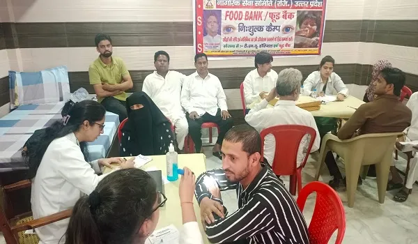 मुरादाबाद: फूड बैंक व नागरिक सेवा समिति द्वारा लगाए गए शिविर में 100 मरीजों की हुई निशुल्क जांच
