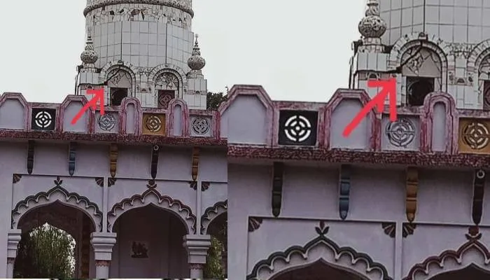 रायबरेली: शिवालय पर गिरी आकाशीय बिजली, मंदिर में पड़ी दरारे, युवक झुलसा