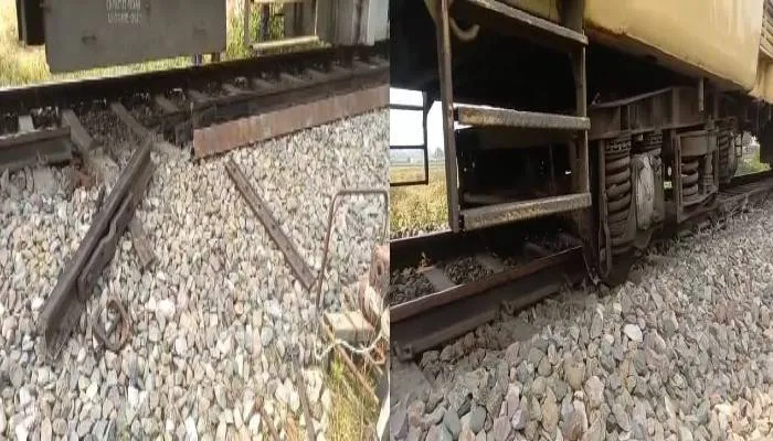 फर्रुखाबाद में टला बड़ा हादसा: पटरी टूटने से पैसेंजर ट्रेन का पहिया जमीन में धंसा, ट्रेनों का संचालन बंद