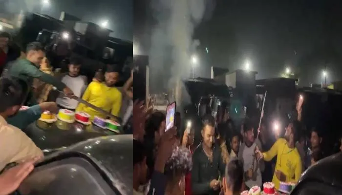 बहराइच: तलवार से केक काट कर मनाया जन्मदिन, फोटो की वायरल, पुलिस ने शुरू की जांच