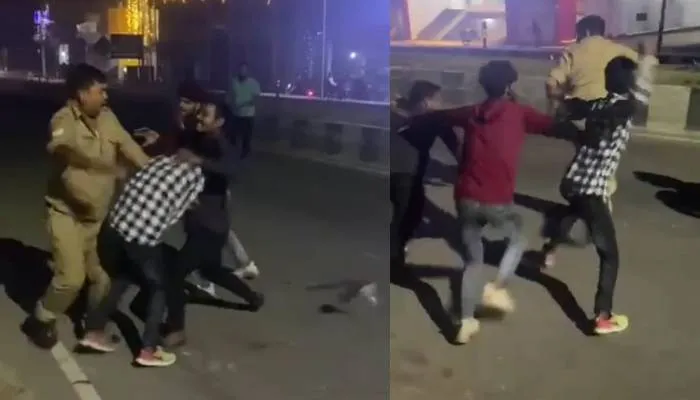लखनऊ: पारा थाना क्षेत्र में दबंगों ने बीच सड़क पर पुलिसकर्मी को दौड़ाकर पीटा, वीडियो वायरल