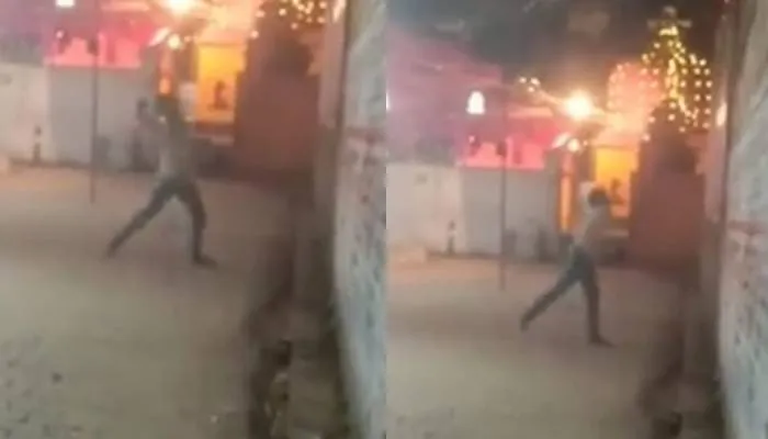 हमीरपुर: देवी पंडाल के बाहर चस्पा पोस्टर पर युवक ने उतारी खुन्नस, पुलिस ने दबोचा