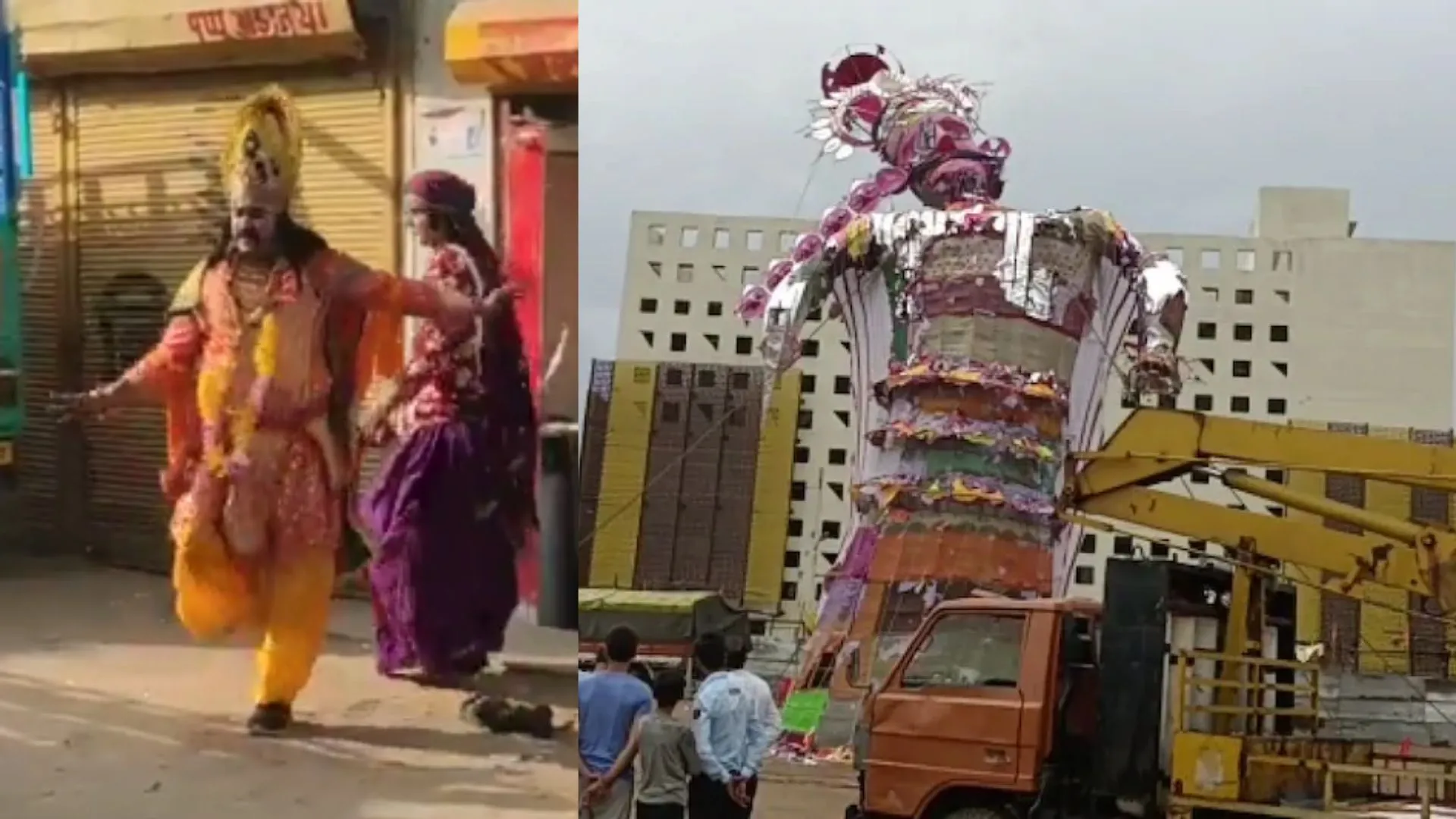 Video: दशहरे में इंद्रदेव खुश तो रावण का मरना कैंसिल!, मंदोदरी संग लगाए ठुमके, लोग बोले-  धर्राटे काट रहा