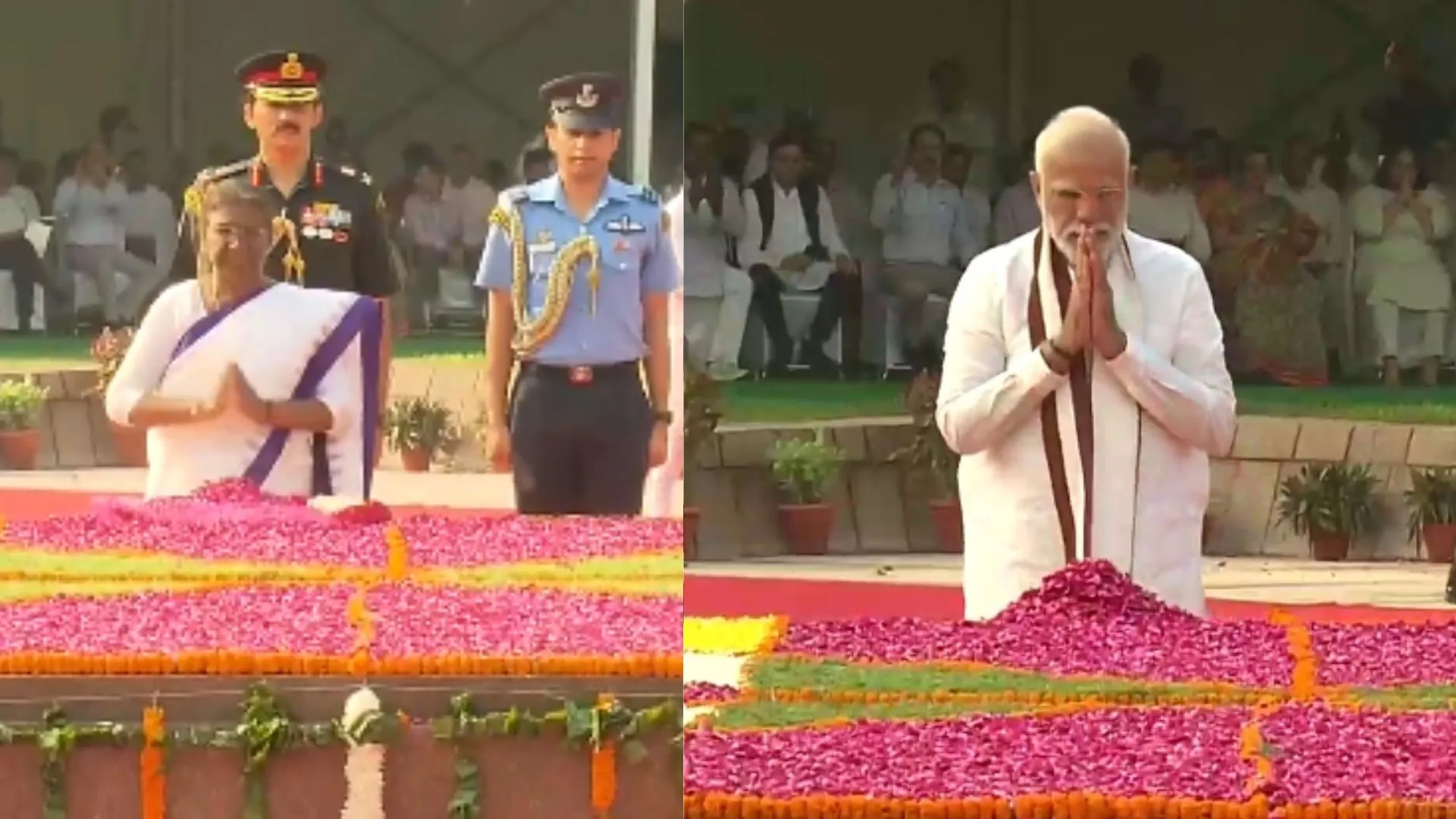 PM Modi और राष्ट्रपति मुर्मू ने महात्मा गांधी और लाल बहादुर शास्त्री को उनकी जयंती पर श्रद्धांजलि दी