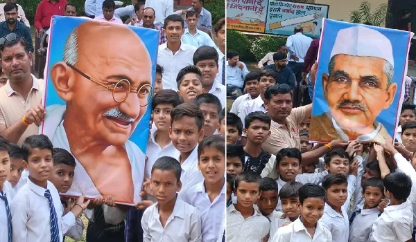 मुरादाबाद : धूमधाम से मनाई गई गांधी और शास्त्री जी की जयंती, आदर्शों पर चलने का किया आह्वान