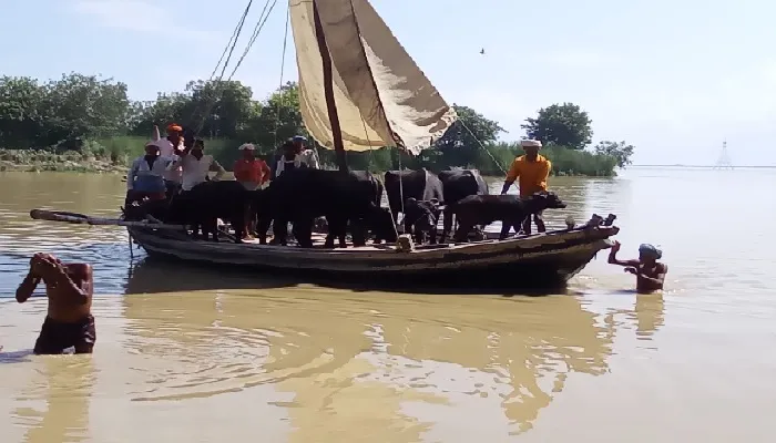 तबाही : बाढ़ के पानी में बह गये दो युवक, जान बचाकर भागे ग्रामीण