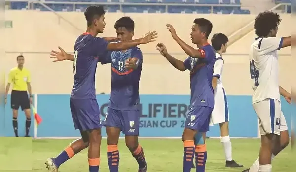 भारत ने AFC U-17 Asian Cup क्वालीफायर्स में कुवैत को 3-0 से हराया, थांगलसुन गंगटे ने दागे दो गोल