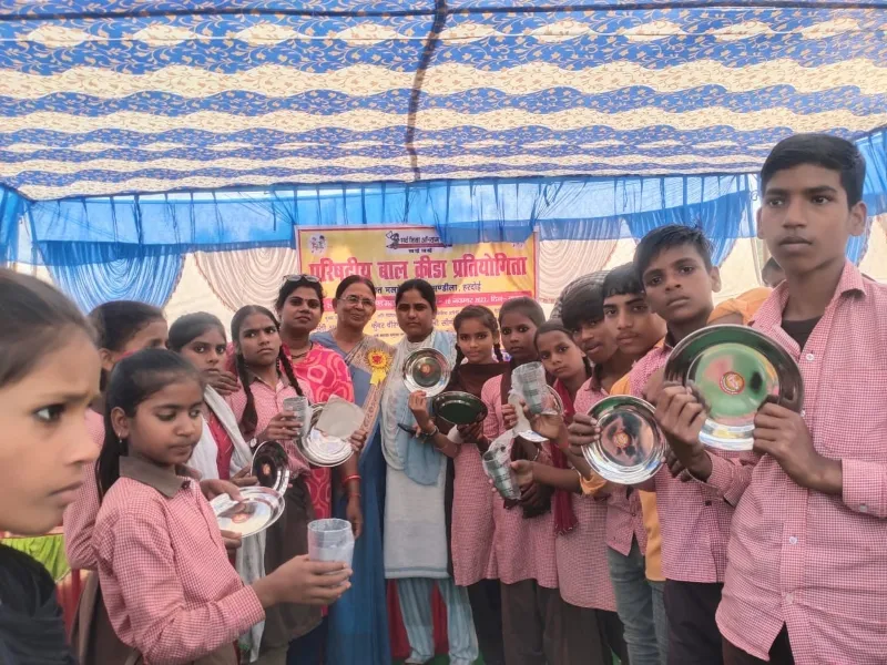 हरदोई: बाल क्रीड़ा प्रतियोगिता में जामू प्राथमिक विद्यालय का रहा दबदबा