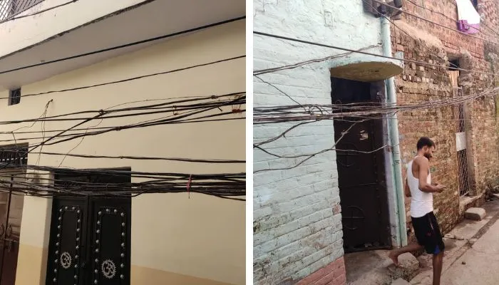 Kanpur News : Rawatpur में तारों के जाल बने जी का जंजाल, शिकायत के बाद भी सुनवाई नहीं होने से लोग परेशान 