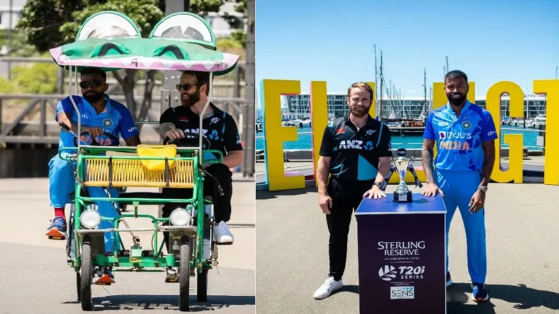IND vs NZ T20 Series : न्यूजीलैंड की सड़कों पर 'रिक्शा' चलाते दिखे हार्दिक पांड्या-केन विलियमसन, देखें Video