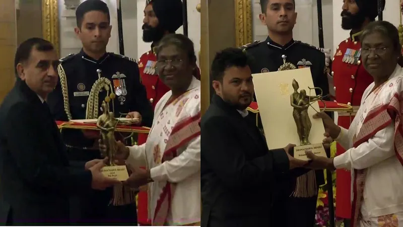 राष्ट्रपति द्रौपदी मुर्मू ने इन खिलाड़ियों को प्रदान किए राष्ट्रीय खेल और साहसिक पुरस्कार