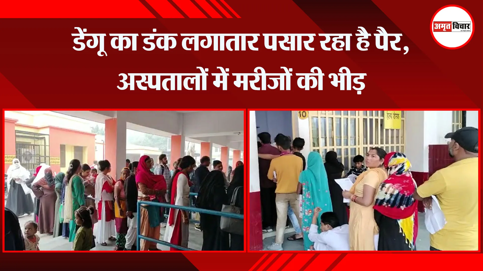 मुरादाबाद: डेंगू का डंक लगातार पसार रहा है पैर, अस्पतालों में मरीजों की भीड़