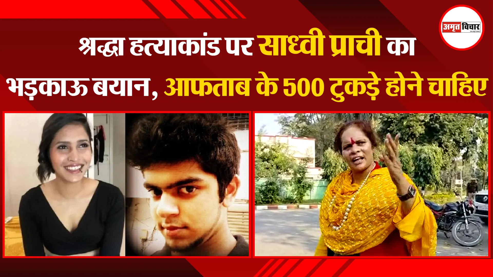 बरेली: श्रद्धा हत्याकांड पर साध्वी प्राची का भड़काऊ बयान, आफताब के 500 टुकड़े होने चाहिए
