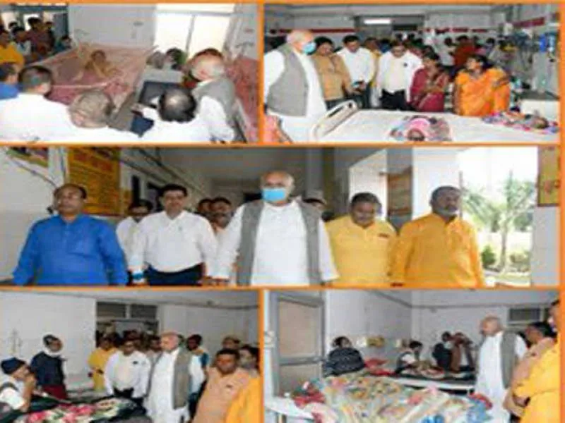 मंत्री सूर्य प्रताप शाही ने किया मेडिकल कॉलेज और  जिला अस्पताल का दौरा, स्वास्थ्य सुविधाओं का हाल जाना