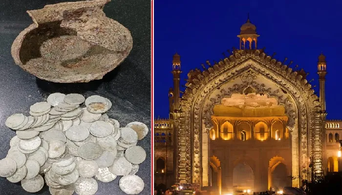 जमीन से निकला खजाना : खोदाई के दौरान मिट्टी के घड़े से निकले चांदी के सिक्के