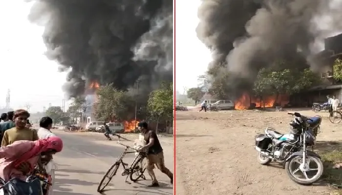 कानपुर : पनकी में गुटखा फैक्ट्री में आग लगने से मची अफरा-तफरी, धुंआ निकलता देख कर्मचारी आए बाहर