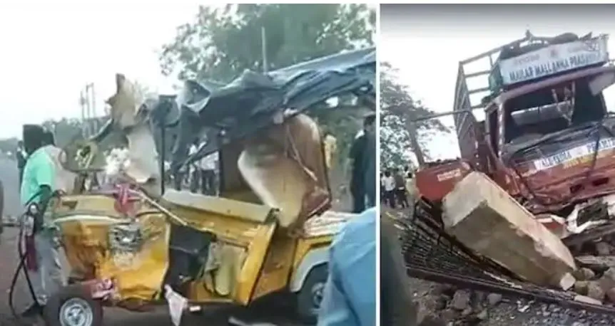 ऑटो रिक्शा-ट्रक की टक्कर में सात महिलाओं की मौत, 11 घायल