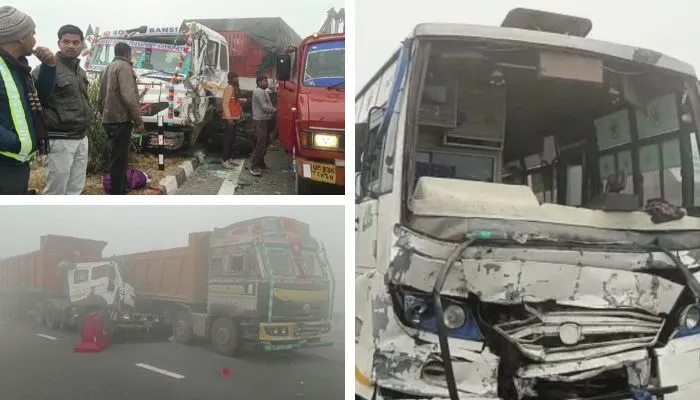कोहरे का कहर : Lucknow Agra Expressway पर Auraiya में कई वाहन एक दूसरे से टकराए, तीन की मौत, अखिलेश यादव ने शोक संवेदना की व्यक्त