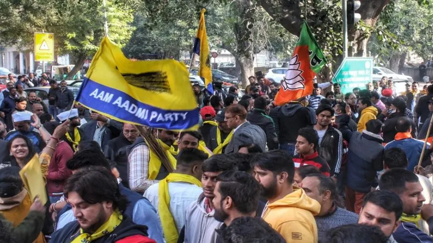 जयपुर: आप ने दिल्ली एमसीडी चुनाव में जीत का मनाया जश्न