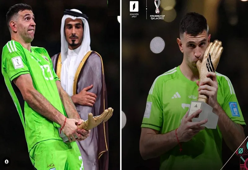 VIDEO : क्या एमिलियानो मार्टिनेज को मिलेगी सजा? 'गोल्डन ग्लव' ट्रॉफी के साथ की अश्लील हरकत