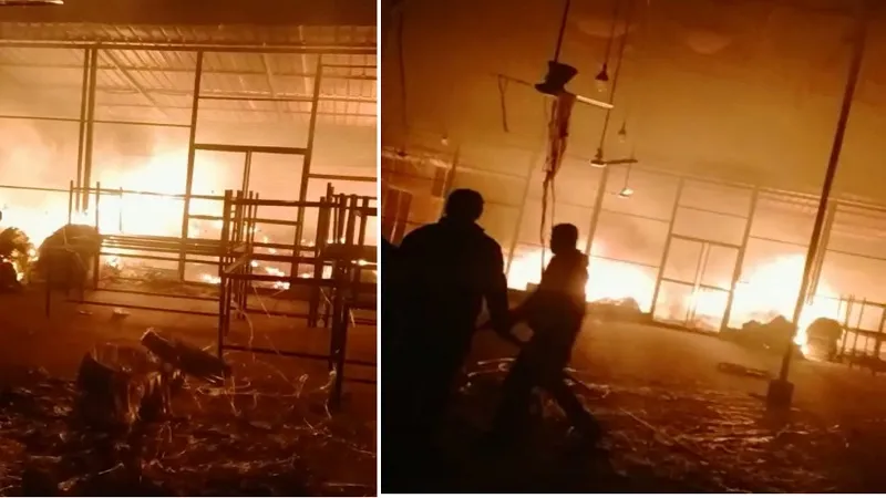 मुरादाबाद : मोमबत्ती फैक्ट्री में लगी आग, मौके पर पहुंची फायर ब्रिगेड की टीम... तीन घंटे की मशक्कत के बाद पाया काबू