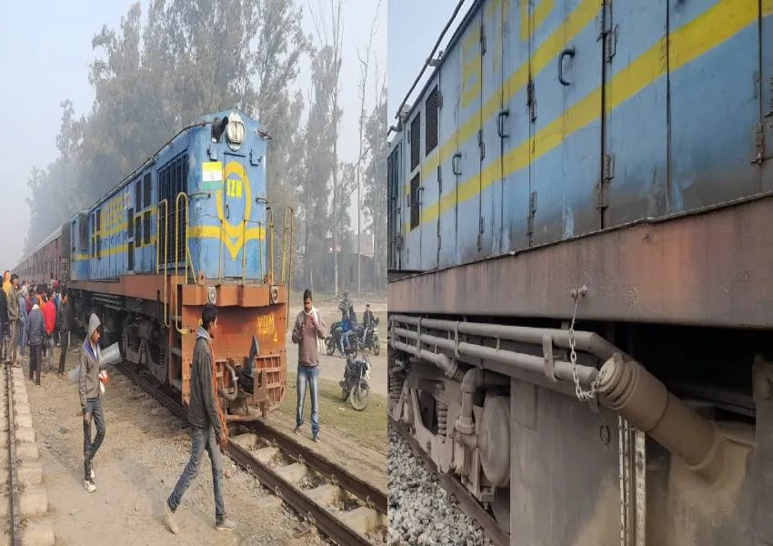 बहराइच: रिसिया रेलवे स्टेशन पर एक ही रेलवे ट्रैक पर पहुंच गई दो ट्रेनें, बड़ा हादसा होते-होते टला 