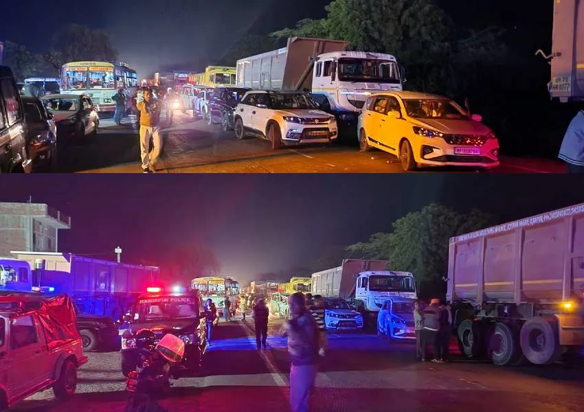 हमीरपुर में दर्दनाक हादसा: रोड रोलर से टकराए बाइक सवार, दो की मौत