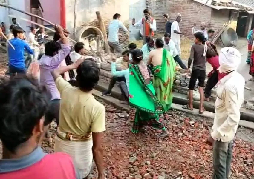 बहराइच: कनेरा गांव में पुलिस बनाती रही वीडियो और लाठियां चटकाते रहे लोग, पांच गिरफ्तार 