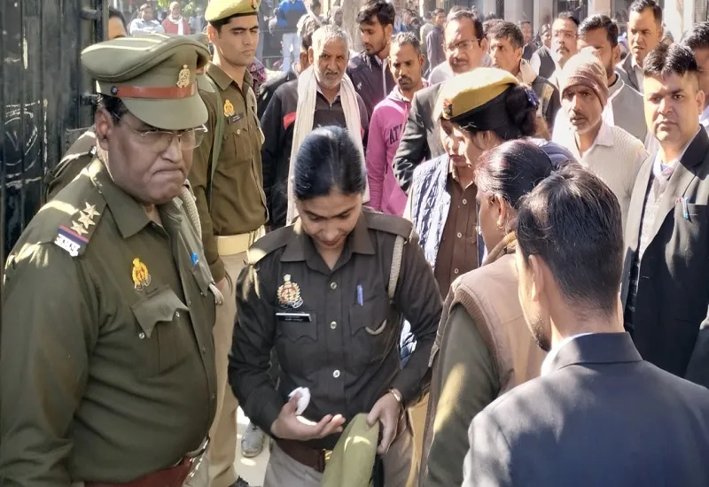 संभल : अदालत से भाग रही महिला ने दो पुलिसकर्मियों को काटकर किया घायल,  हड़कंप 