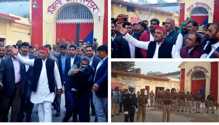 कानपुर जिला जेल पहुंचे सपा के पूर्व मुख्यमंत्री Akhilesh Yadav बोले- Irfan Solanki बेकसूर है, साजिश और षडयंत्र करके फंसाया