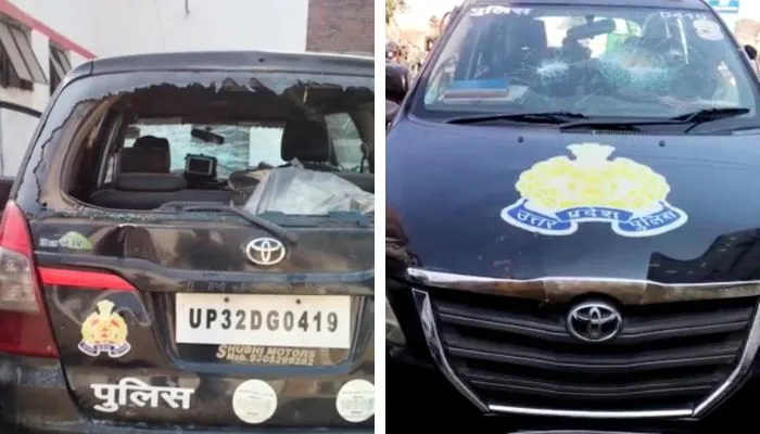 Kanpur Crime : झगड़े की सूचना पर पहुंचे PRV जवानों पर हमला, गाड़ी के शीशे तोड़े