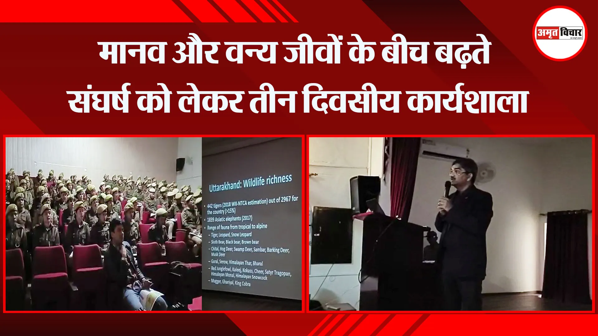 हल्द्वानी: मानव और वन्य जीवों के बीच बढ़ते संघर्ष को लेकर तीन दिवसीय कार्यशाला