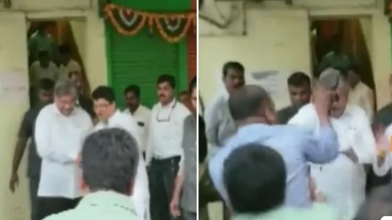 महाराष्ट्र के मंत्री पर स्याही फेंकने का मामला, सुरक्षा में चूक को लेकर 10 पुलिसकर्मी निलंबित