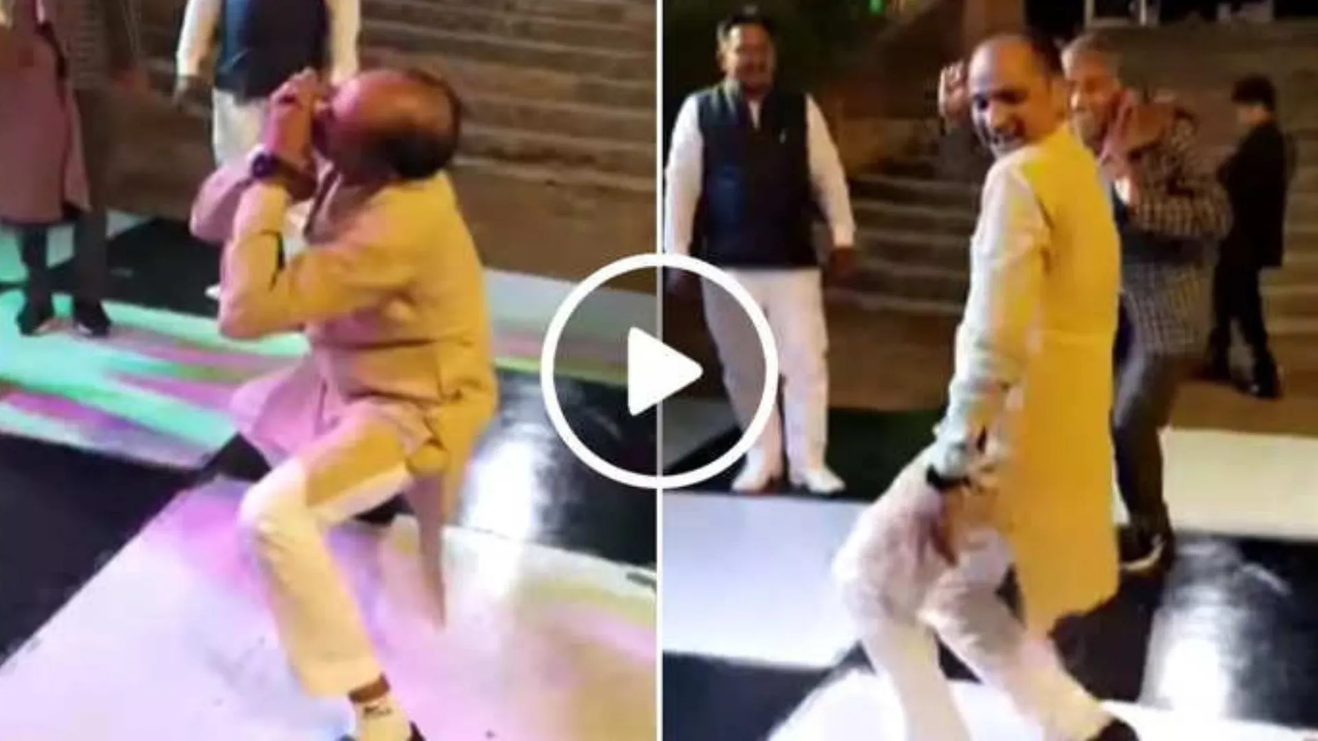 Video: बड़ी जोर से निकला अंकल का डांस, फ्लोर पर बन गए तितली, सम्मान में स्टेज हो गया खाली
