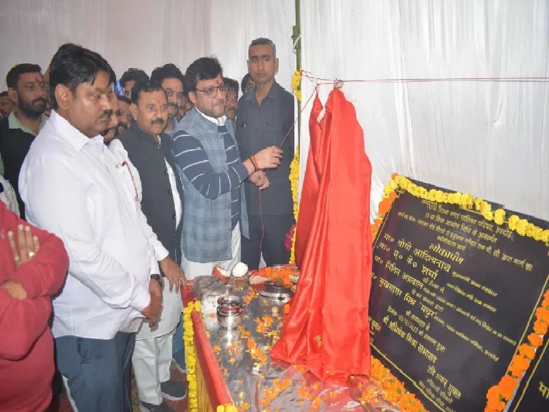 हरदोई : स्ट्रीट लाइटों का मंत्री ने किया लोकार्पण