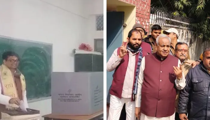 MLC Election : Kanpur में स्नातक और शिक्षक एमएलसी के लिए मतदान शुरू, अरुण पाठक ने मत का किया प्रयोग 