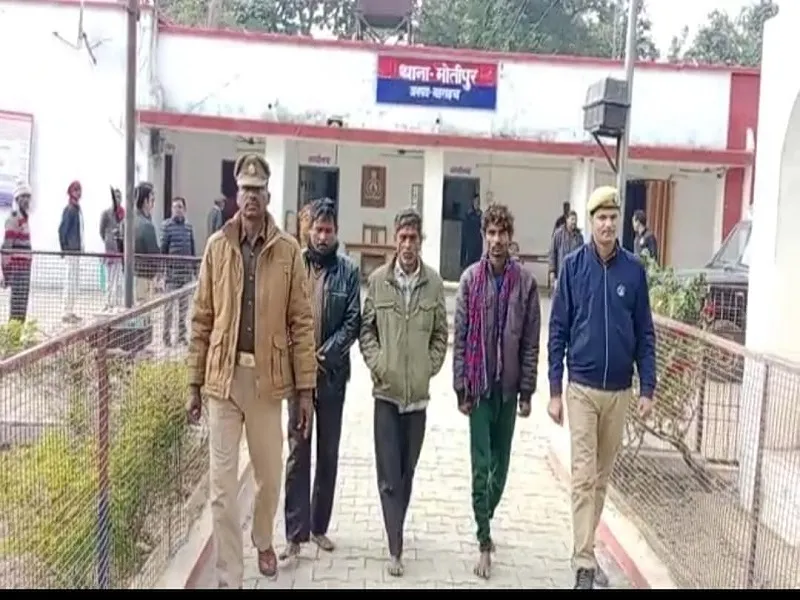 बहराइच : गोवंश वध में तीन गिरफ्तार, भेजे गए जेल