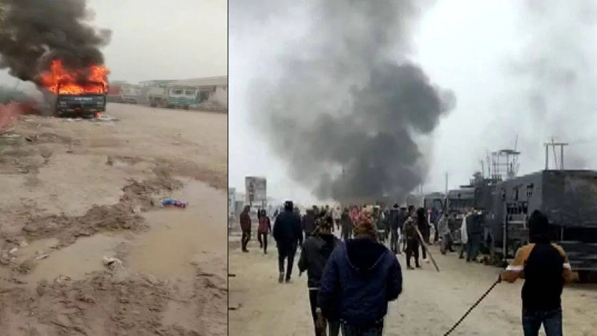 बक्सर: चौसा में किसानों का उग्र प्रदर्शन, पुलिसकर्मियों पर कार्रवाई