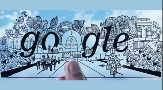  ‘Google’ ने गणतंत्र दिवस पर ‘हैंड-कट पेपर’ कला को प्रदर्शित करता ‘डूडल’ बनाया, परेड को दर्शाया गया